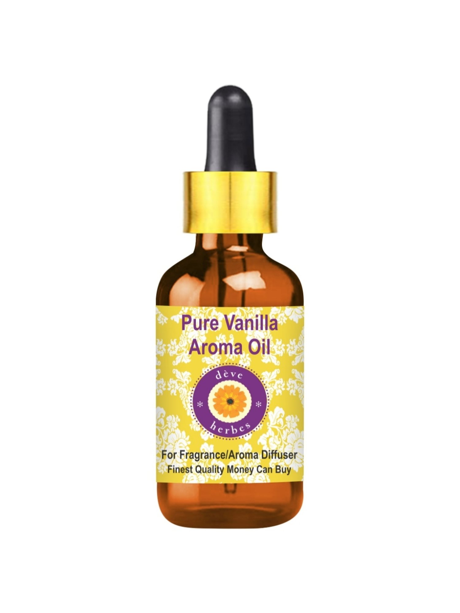 Deve Herbes Pure Vanilla Aroma Oil with Glass Dropper - 50 ml
