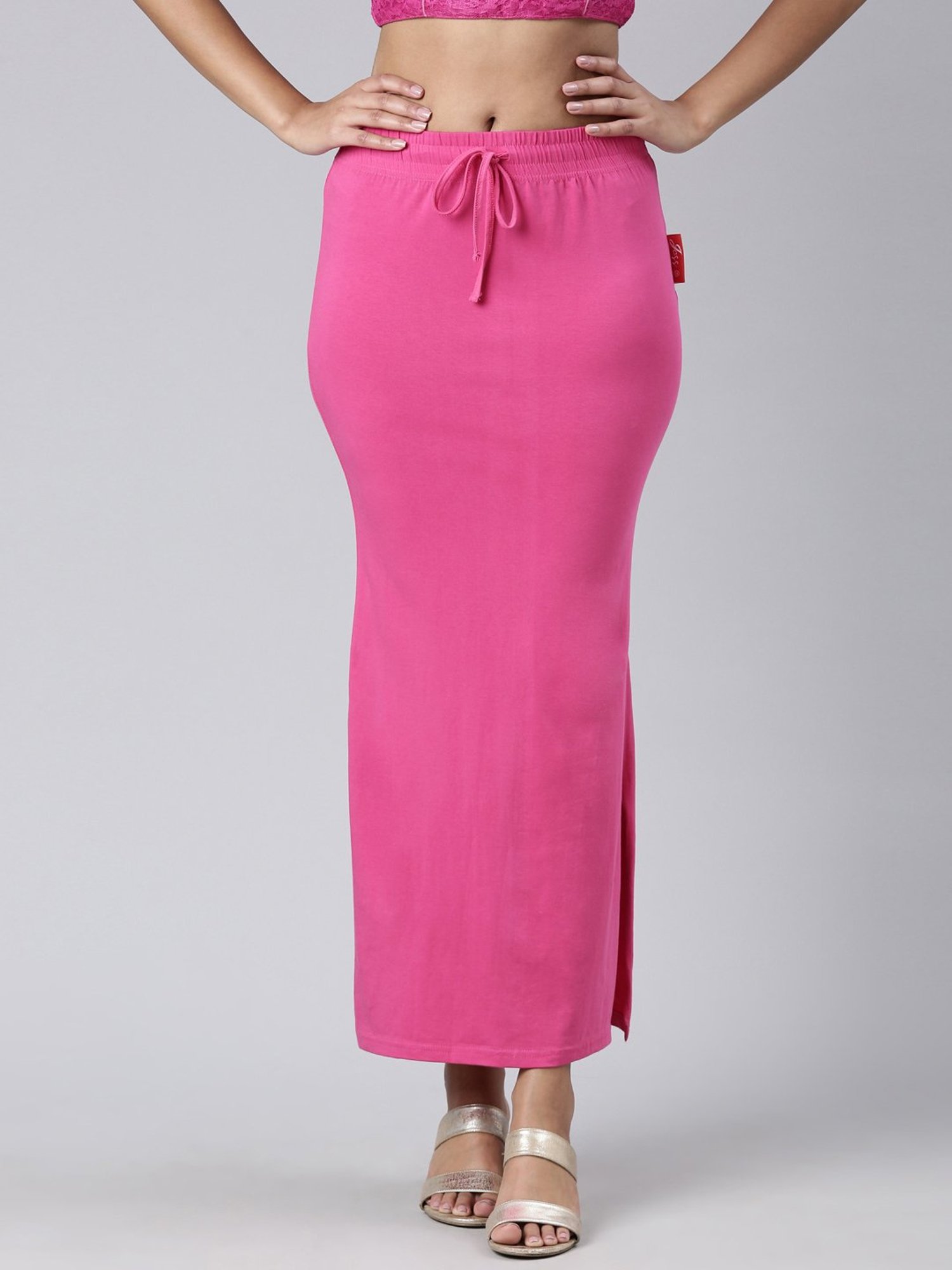 JCSS Pink Cotton Saree Shapewear