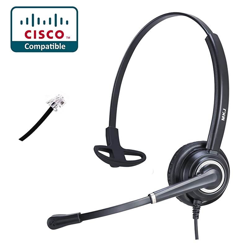 Cisco Headset with Noise Cancelling Microphone Telephone Headset for Cisco Office Phones 6921 7821 7861 7940 7941G 7942G 7945G 7960G 7961G 7962G 7965G 7970 7971G 7975G 8811 8851 8865 9971 etc