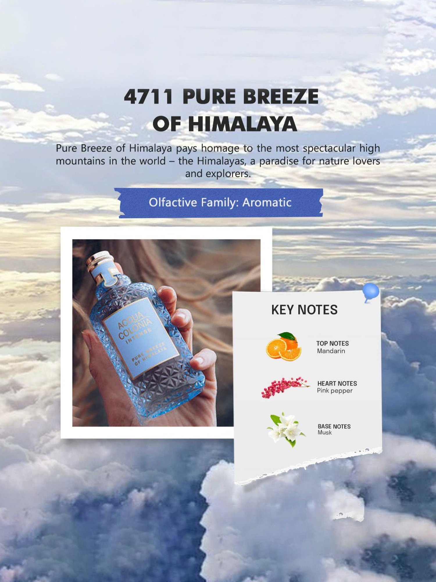 4711 Acqua Colonia Intense Pure Breeze Of Himalaya Eau de Cologne - 170 ml