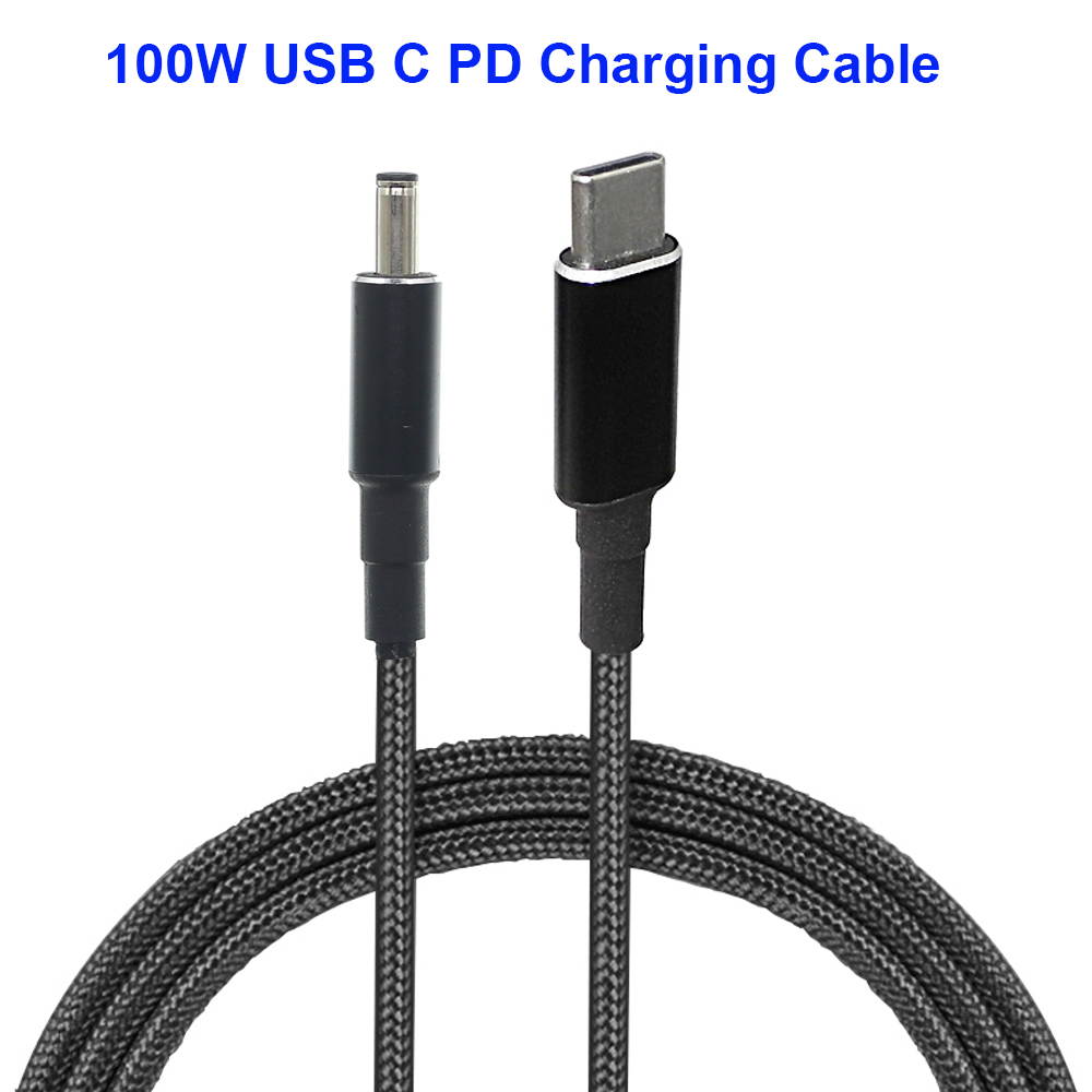 100W USB C Type-C to 4.5*3.0mm  Power Adapter Cable for Dell 90W or below laptops