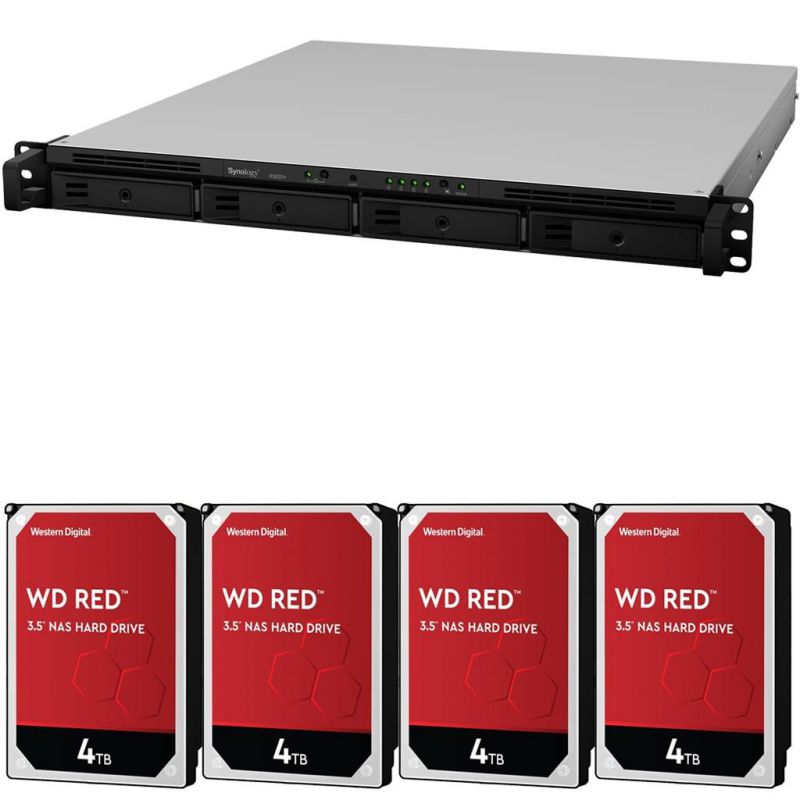 Synology RS820+ 4-Bay RackStation NAS with 18GB RAM and  8TB (4x2TB) of Western Digital RED NAS Drives Fully Assembled and Tested By CustomTechSales