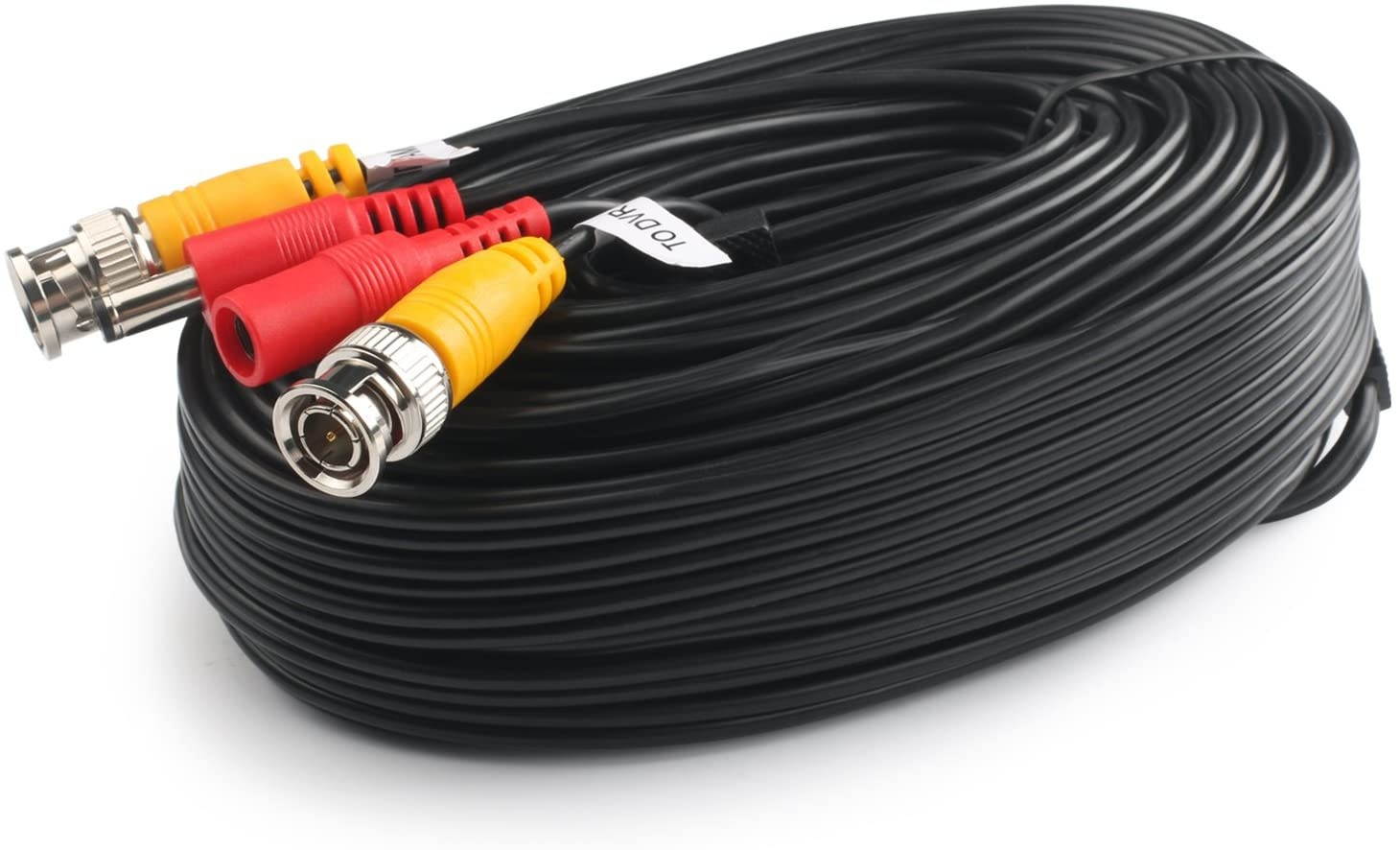 Postta BNC Video Power Cable (4 Pack 30 Feet) Pre-Made All-in-One Video Security Camera Cable Wire with Eight Connectors for CCTV DVR Surveillance System
