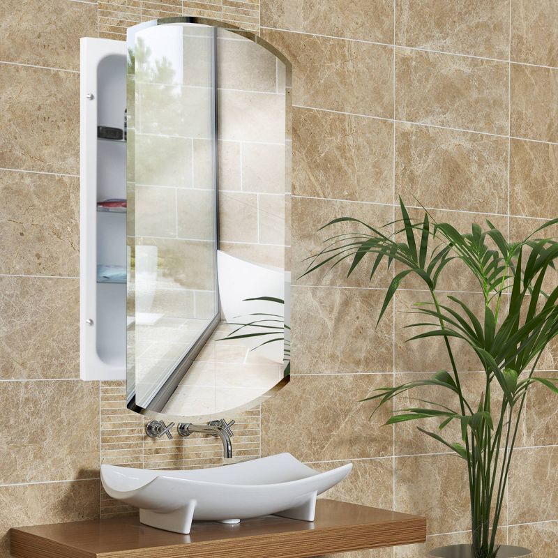 16.5" x 30" Recessed Beveled Eclipse Medicine Cabinet Mirror - Head West