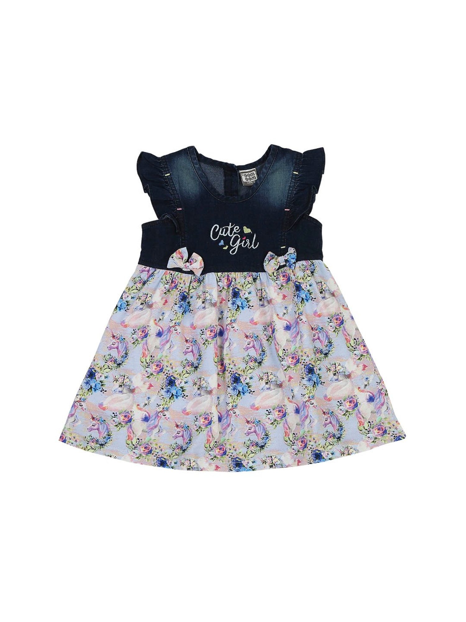 Mee Mee Kids Blue Printed Dress