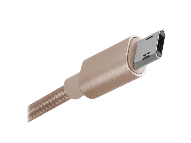 SilverStone Technology CPU01G-500 Micro USB Cable for Smartphone / LG / Samsung / Reversible USB-A / Reversible Micro USB-B / 500mm / Gold