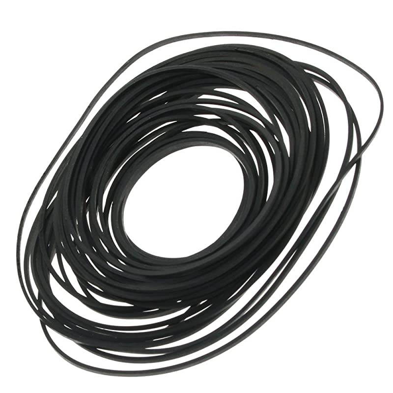 Mixed Square Cassette Tape Machine Recorder Rubber Belt for Repair Maintenance Black Packs of 30