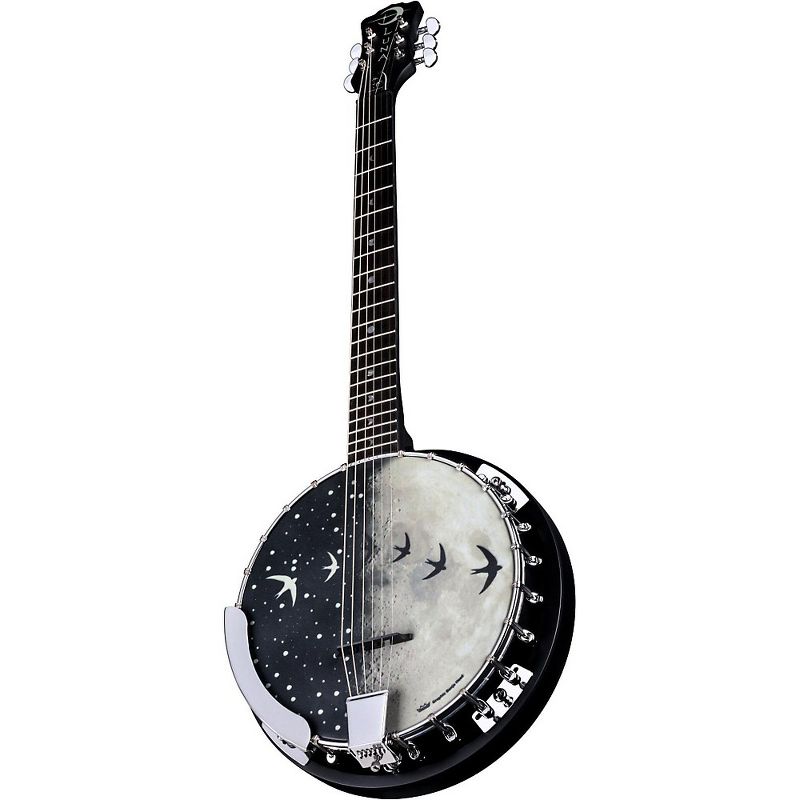 Luna Guitars Moonbird BGB 6-String Acoustic-Electric Banjo Satin Black