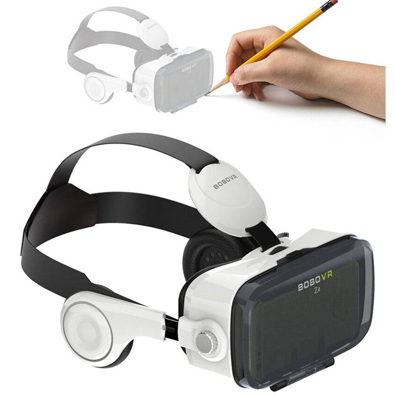 BOBO VR  Original  Z4 Leather 3D Cardboard Helmet Virtual Reality VR Glasses Headset Stereo BOBO VR for 4-6' Mobile Phone