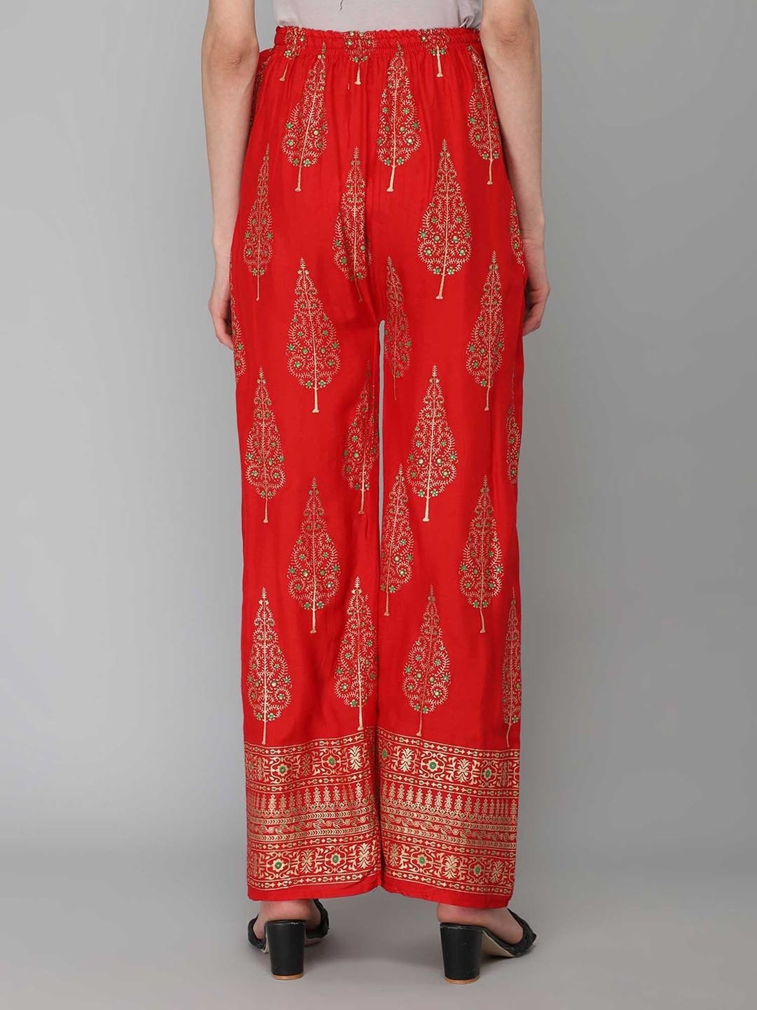 Aditi Wasan Red Printed Palazzos