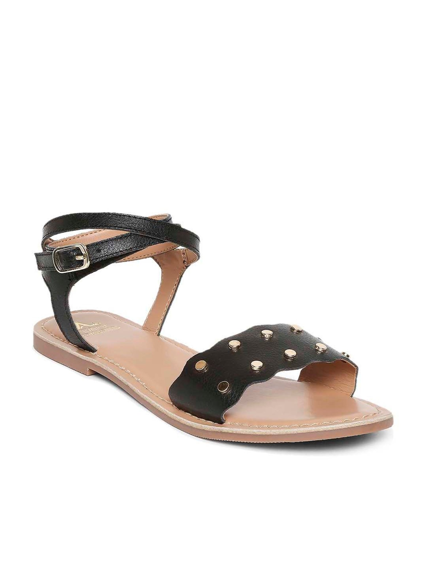 Tao Paris Women's Black Ankle Strap Sandals