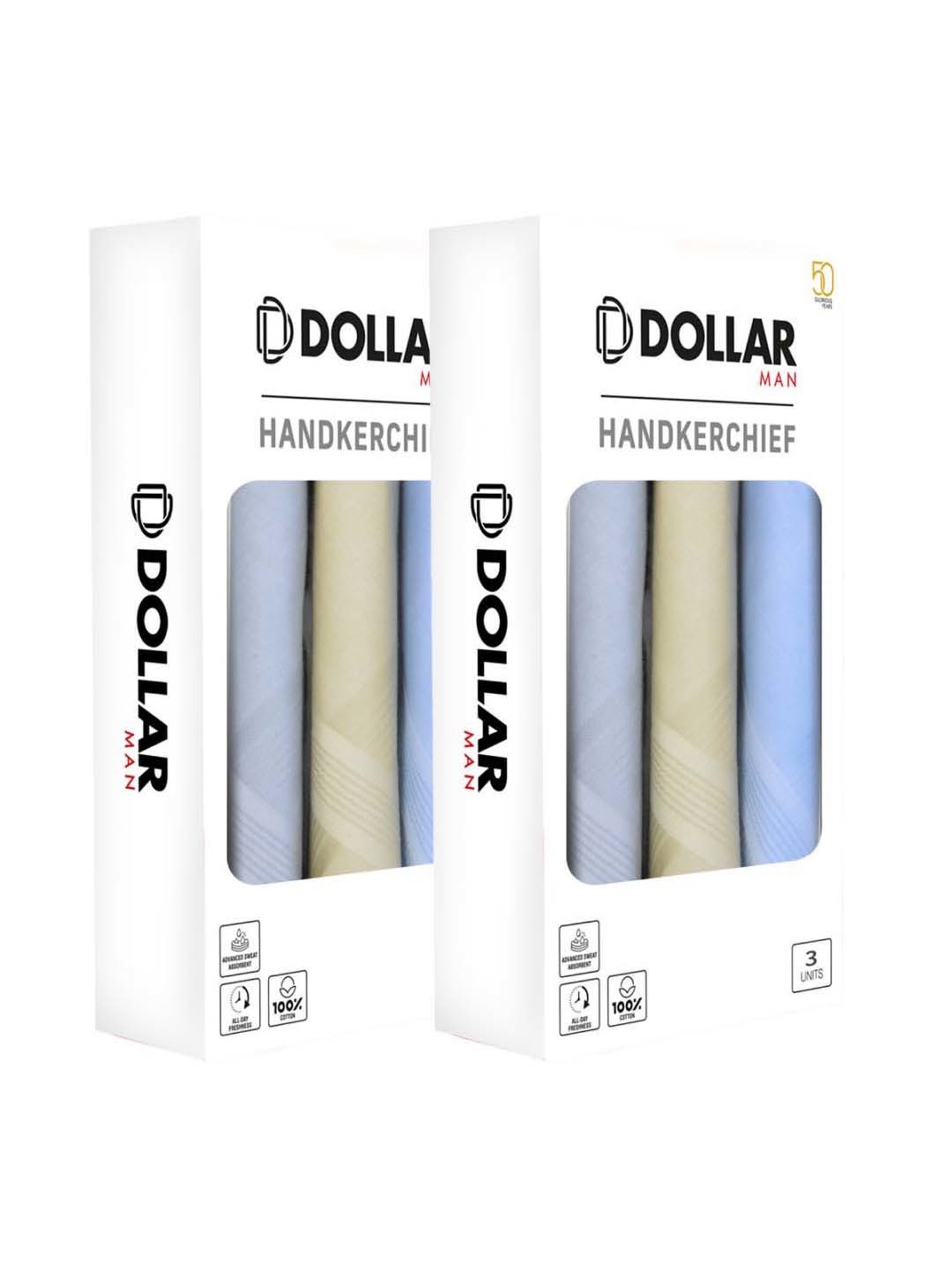 Crusset Multicolor Cotton Handkerchief - Pack of 6