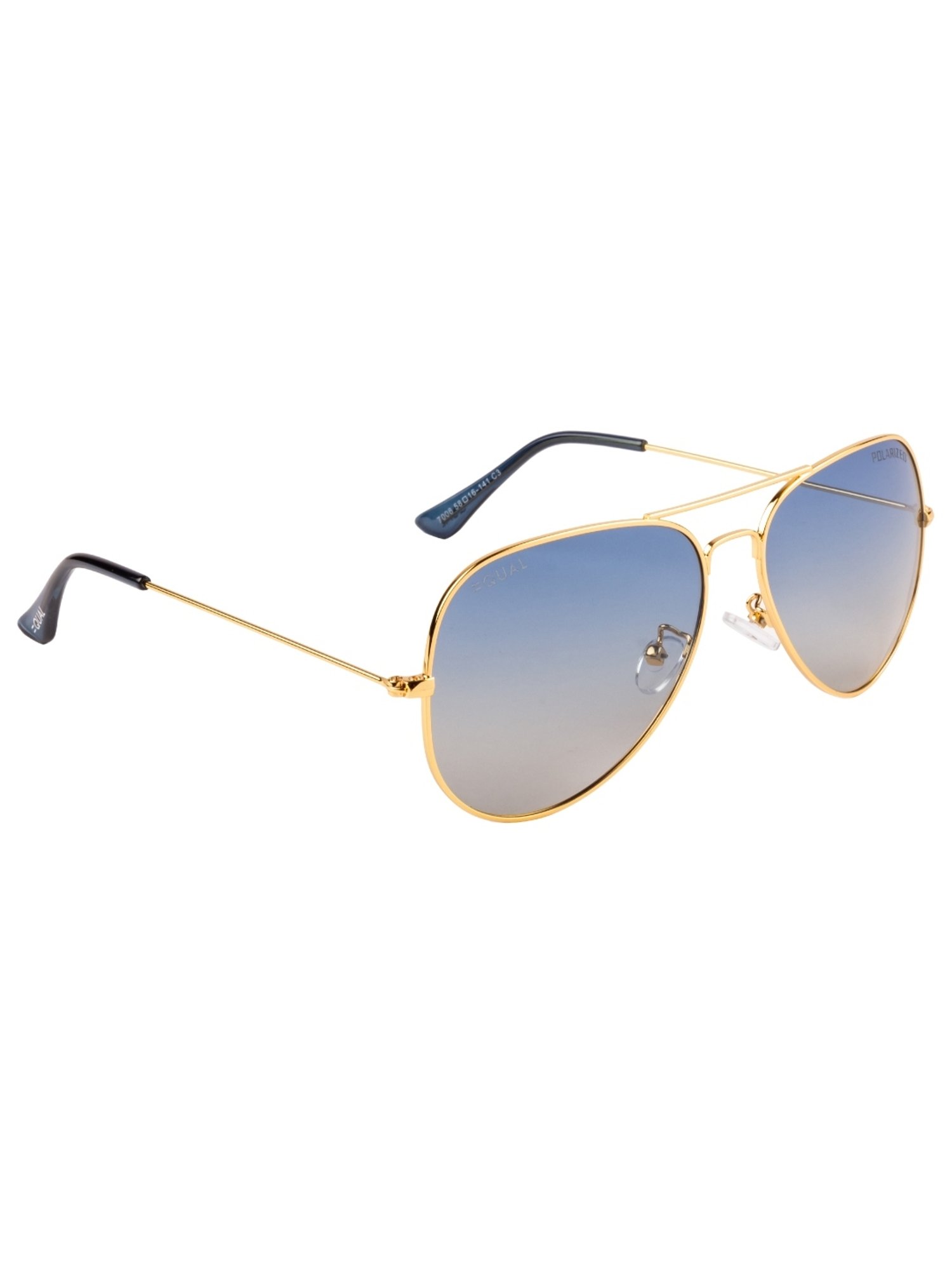 Equal Blue Aviator Unisex Sunglasses