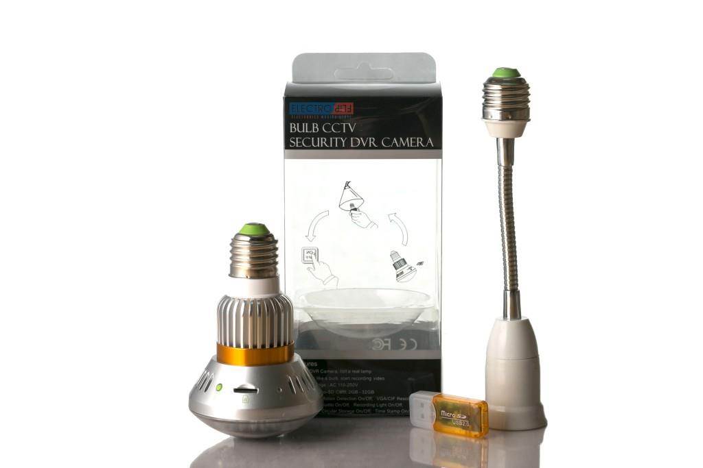 Innovative Security System Nightvision Bulb Dv Motion Detect Video Cam w/ 15GB MicroSD