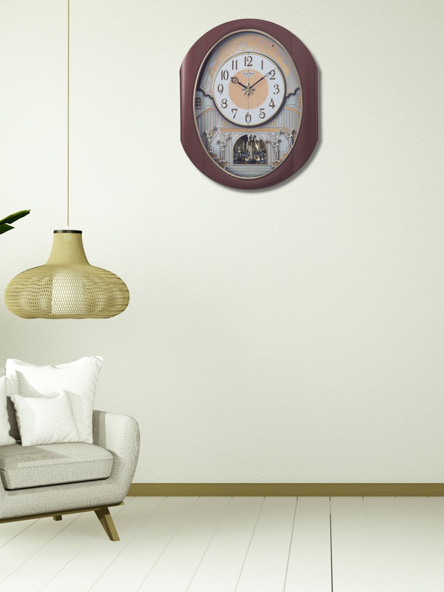 Braun Black Classic Large Analog Wall Clock With Silent Sweep Movement