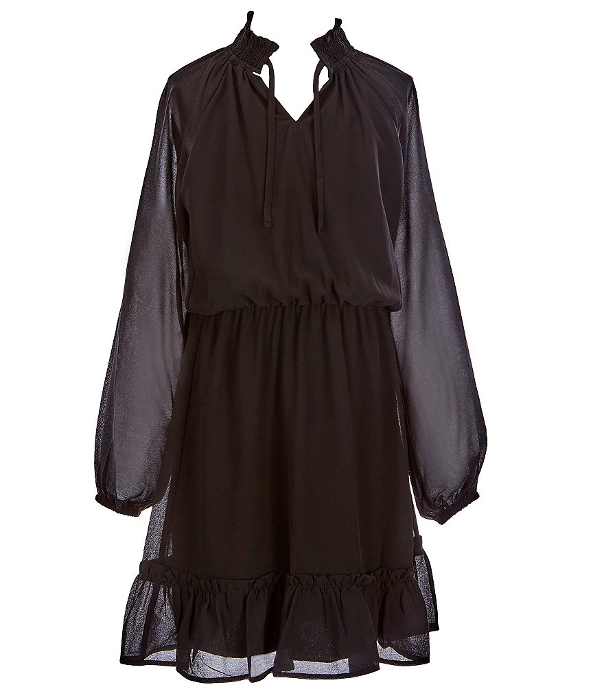 Angie Big Girls 7-14 Stripe Ruffle-Hem Maxi Dress