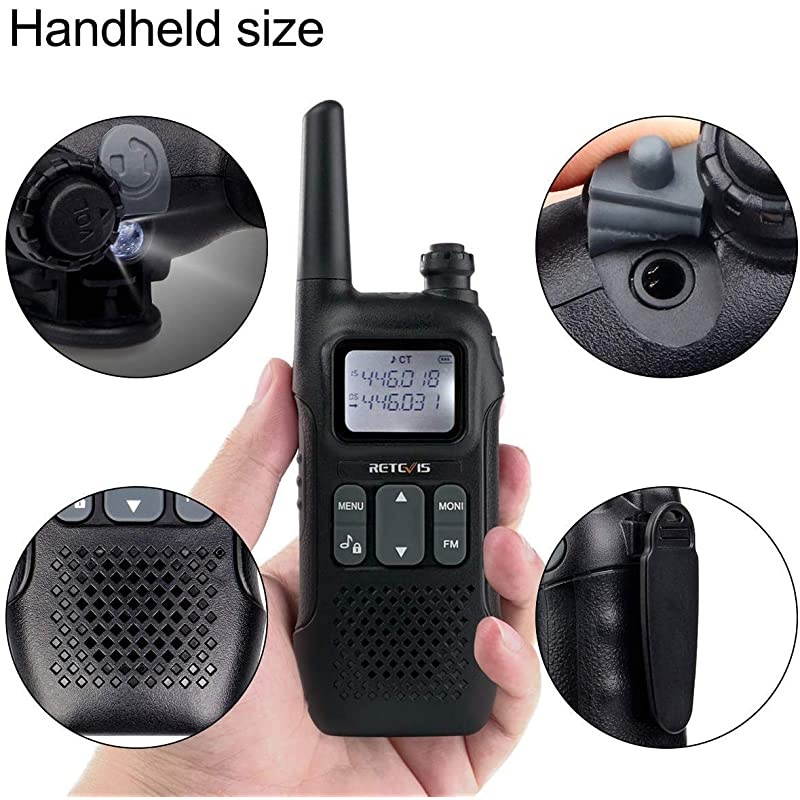 RT16 Walkie Talkies with Earpieces,Two Way Radios Long Range Rechargeable Dual Watch Emergency Flashlight NOAA VOX,2 Way Radio for Business Retail Hotel(6 Pack)