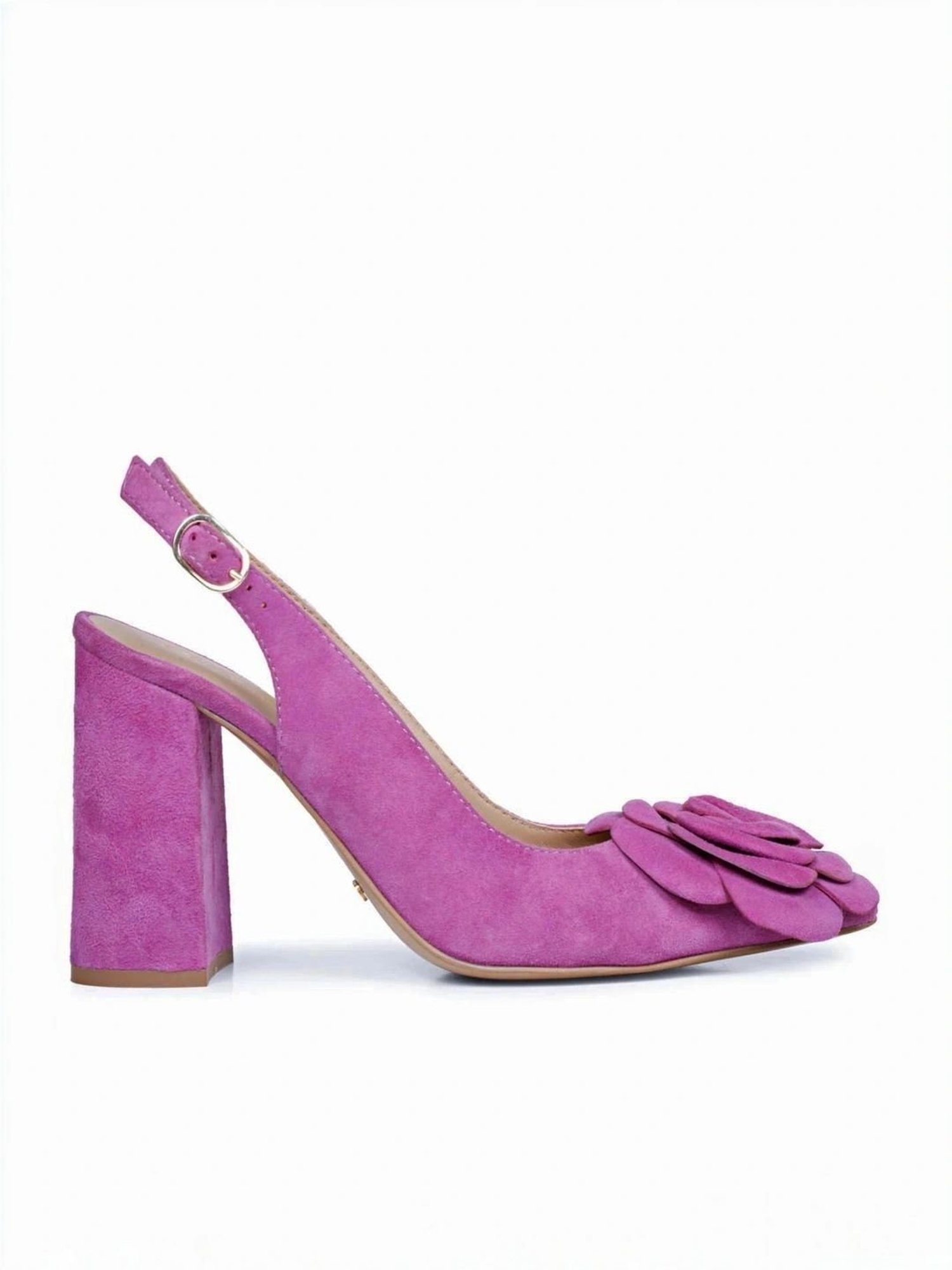 Saint G Women's Naiya Flower Purple Sling Back Sandals