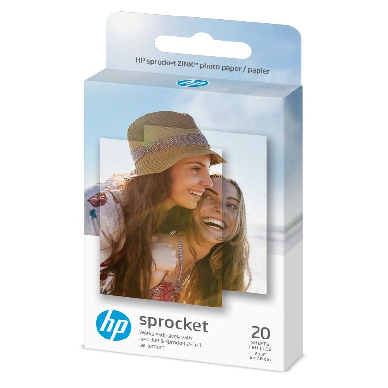 HP Sprocket 2x3" Premium Zink Sticky Back Photo Paper (100 Sheets) Compatible with HP Sprocket Photo Printers.