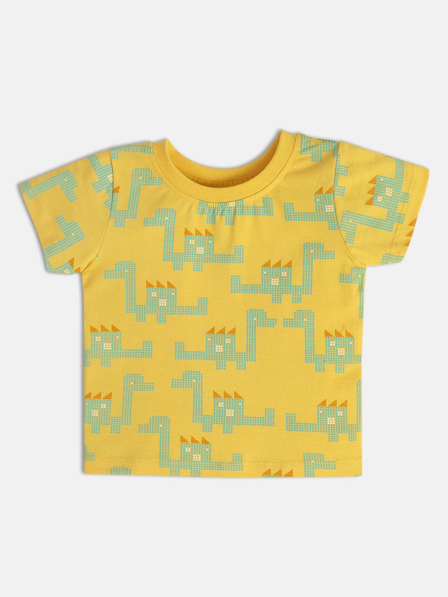 MINIKLUB Kids Red & Yellow Printed T-Shirt (Pack Of 2)