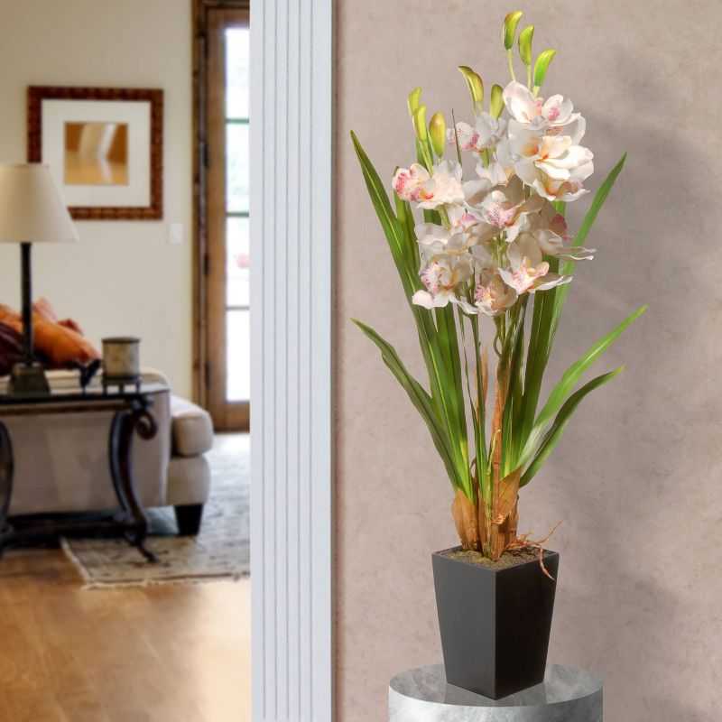 33" White Orchid Flowers - National Tree Company