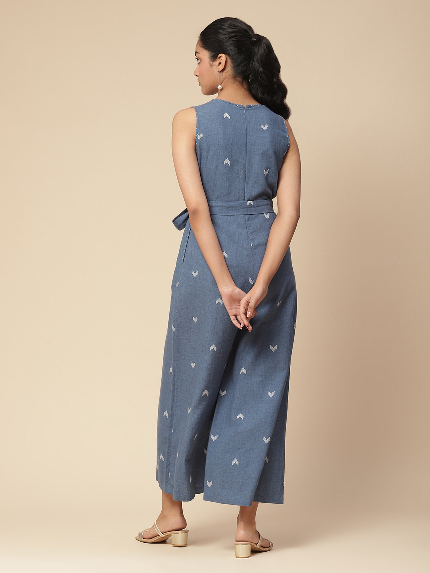 aarke Ritu Kumar Blue Printed Jumpsuit