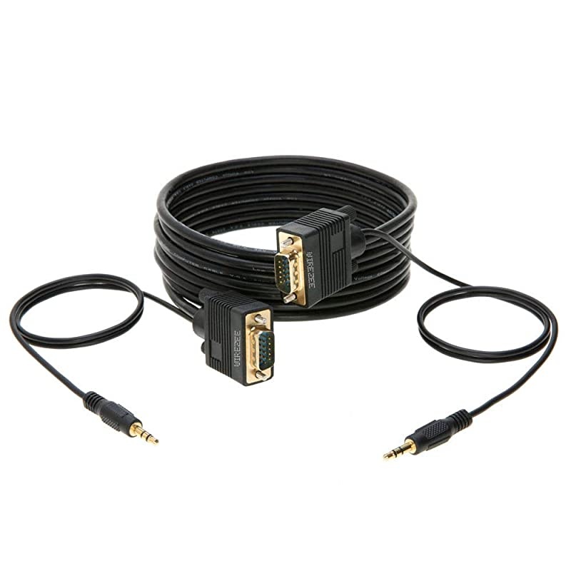 Cable SSuper Video Cord Male 15 PIN with 3.5 Audio Monitor Wire (15FT)