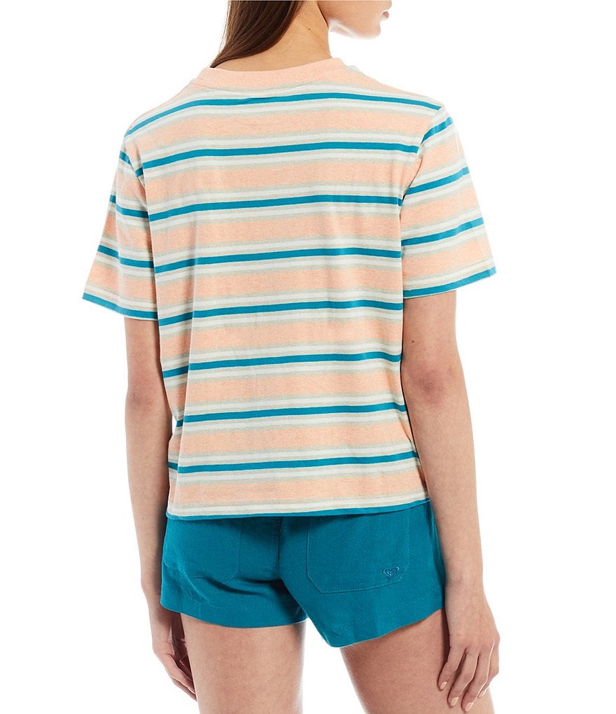 Roxy Short-Sleeve Good Vibes Striped Tee