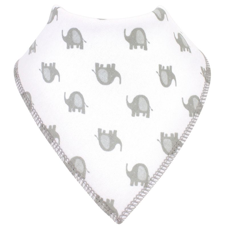 Luvable Friends Baby Boy Cotton Fleece Bandana Bibs, Boy Basic Elephant, One Size