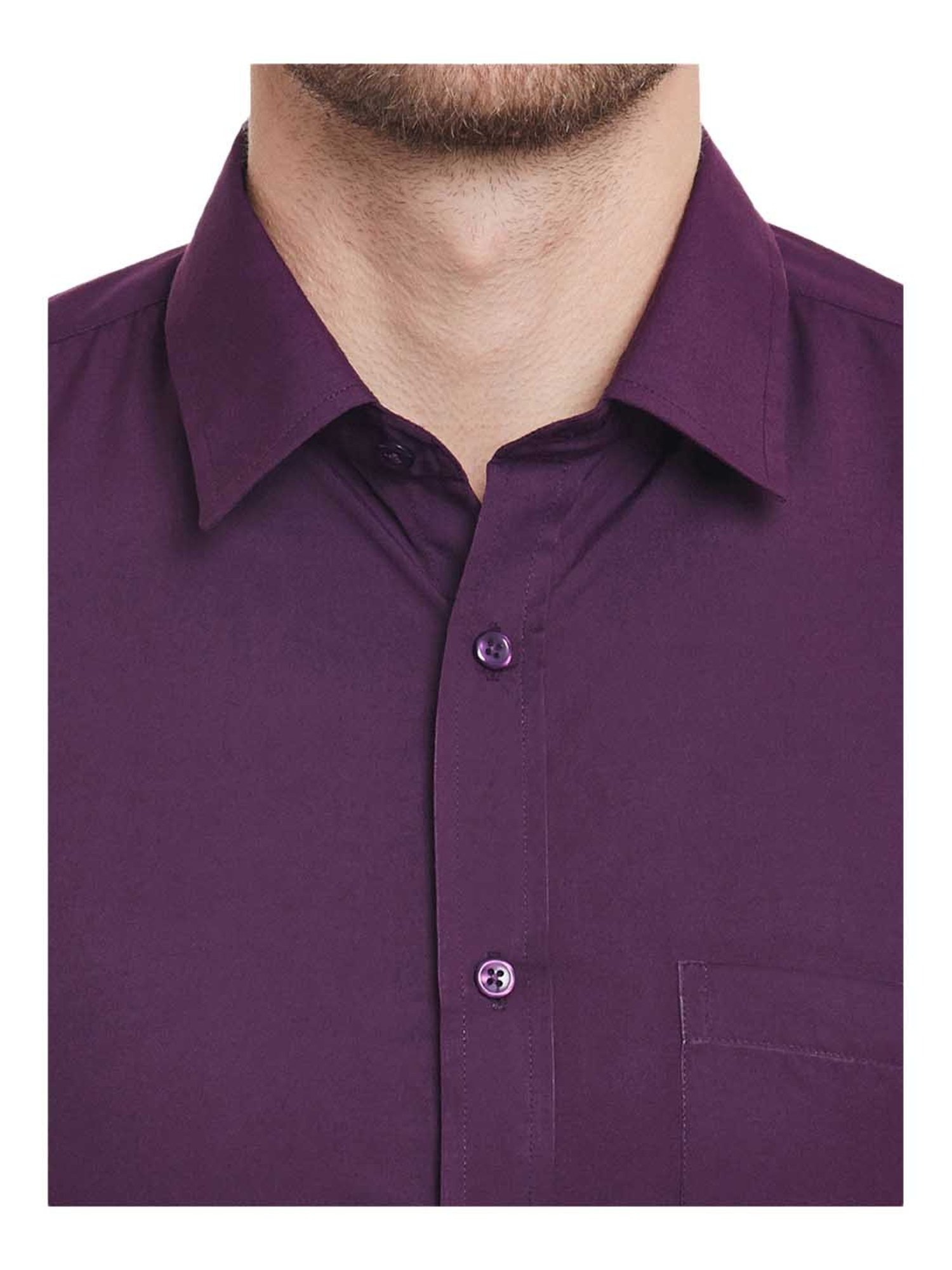 English Navy Wine Slim Fit Shirt