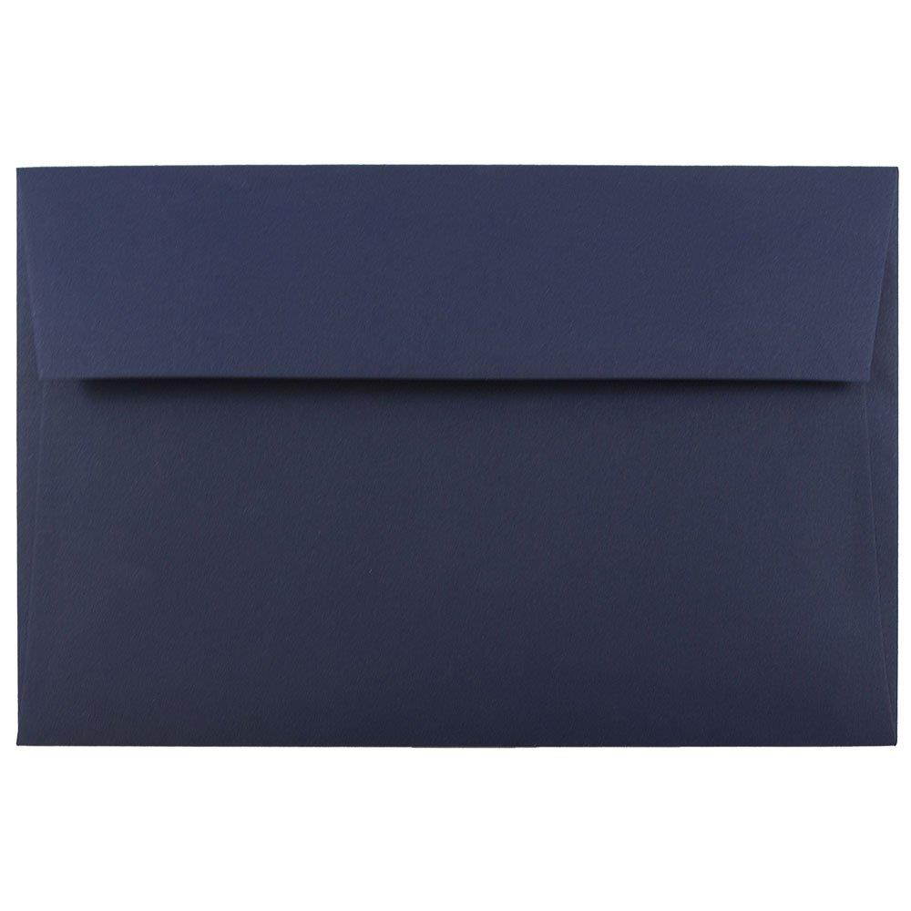 JAM PAPER A10 Premium Invitation Envelopes - 6 x 9 1/2 - Navy Blue - 50/Pack