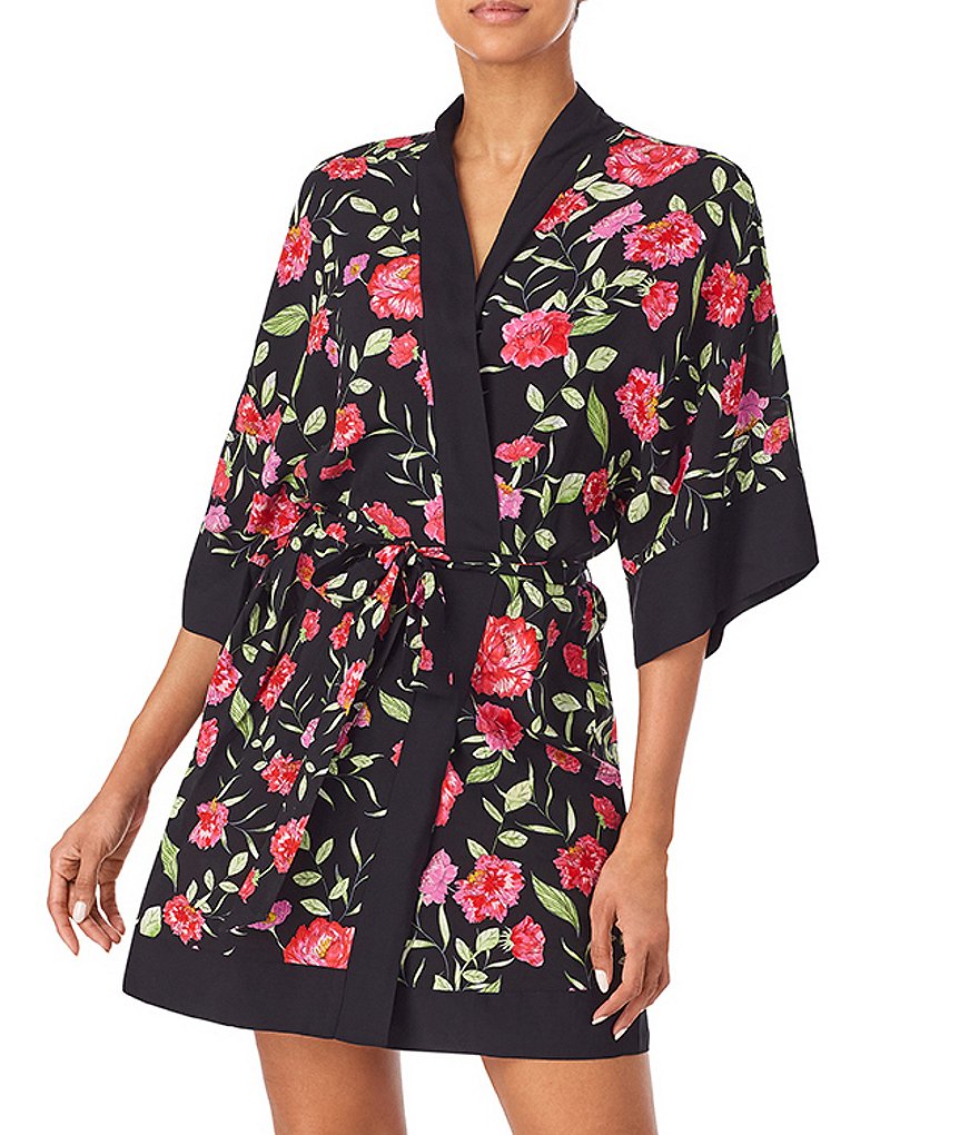 Little Giraffe Luxe Satin Snow Leopard Wrap Robe