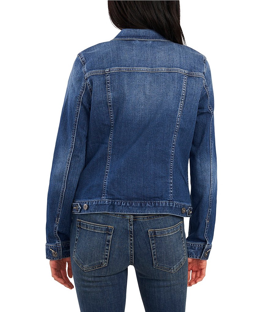 Vince Camuto Petite Size Classic Denim Button Down Front Jacket
