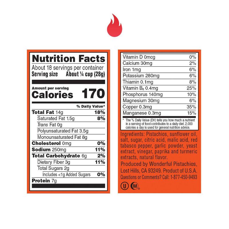 Wonderful Pistachio No Shells Chili Roasted - 2.25oz