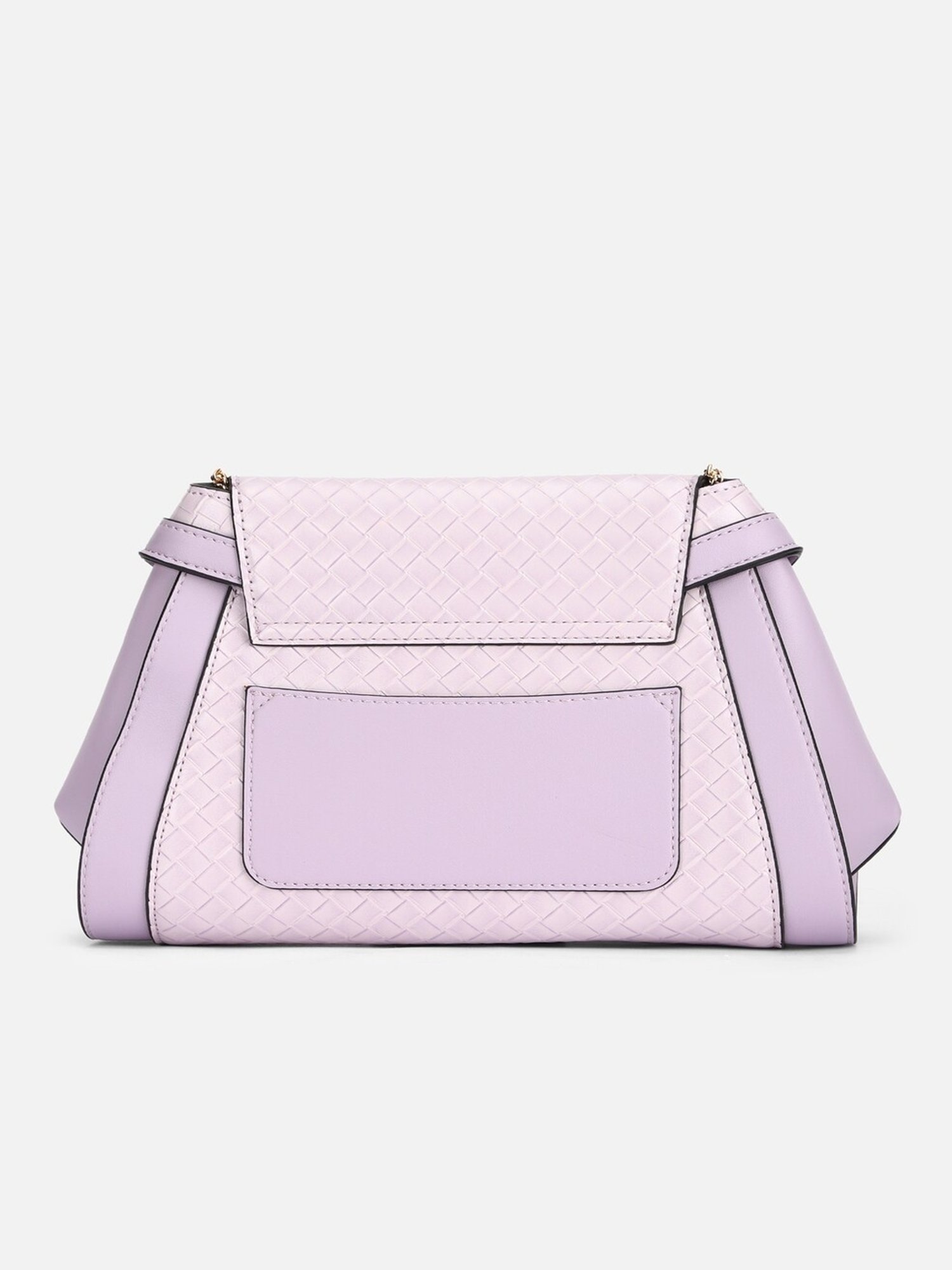 Allen Solly Purple Textured Medium Handbag