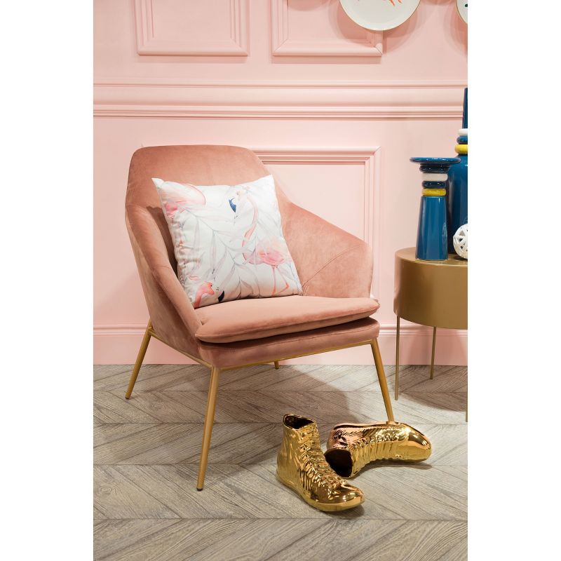 Luxe Modern Velvet Armchair Pink - ZM Home