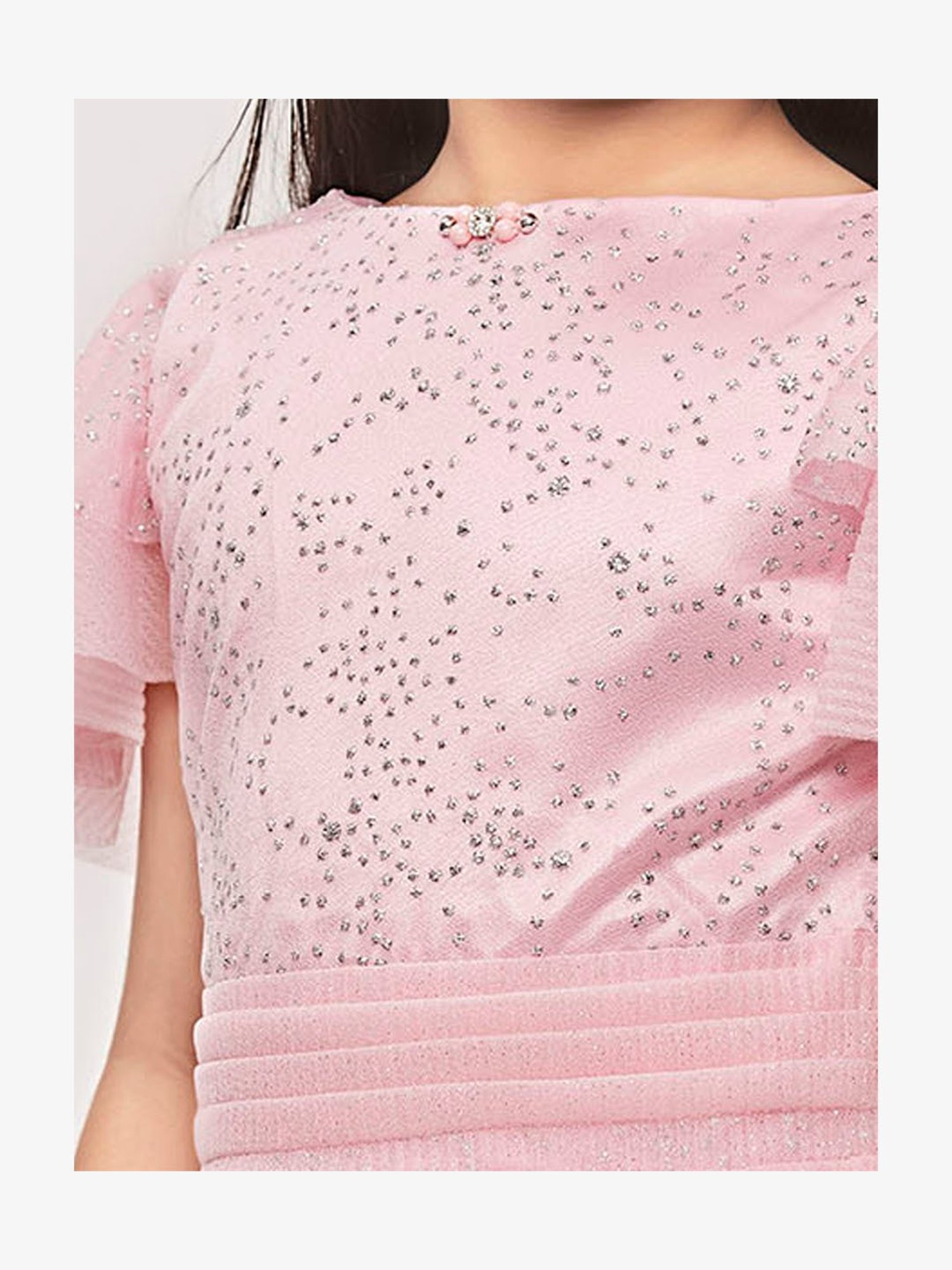 Tiny Girl Pink Embellished Midi Dress