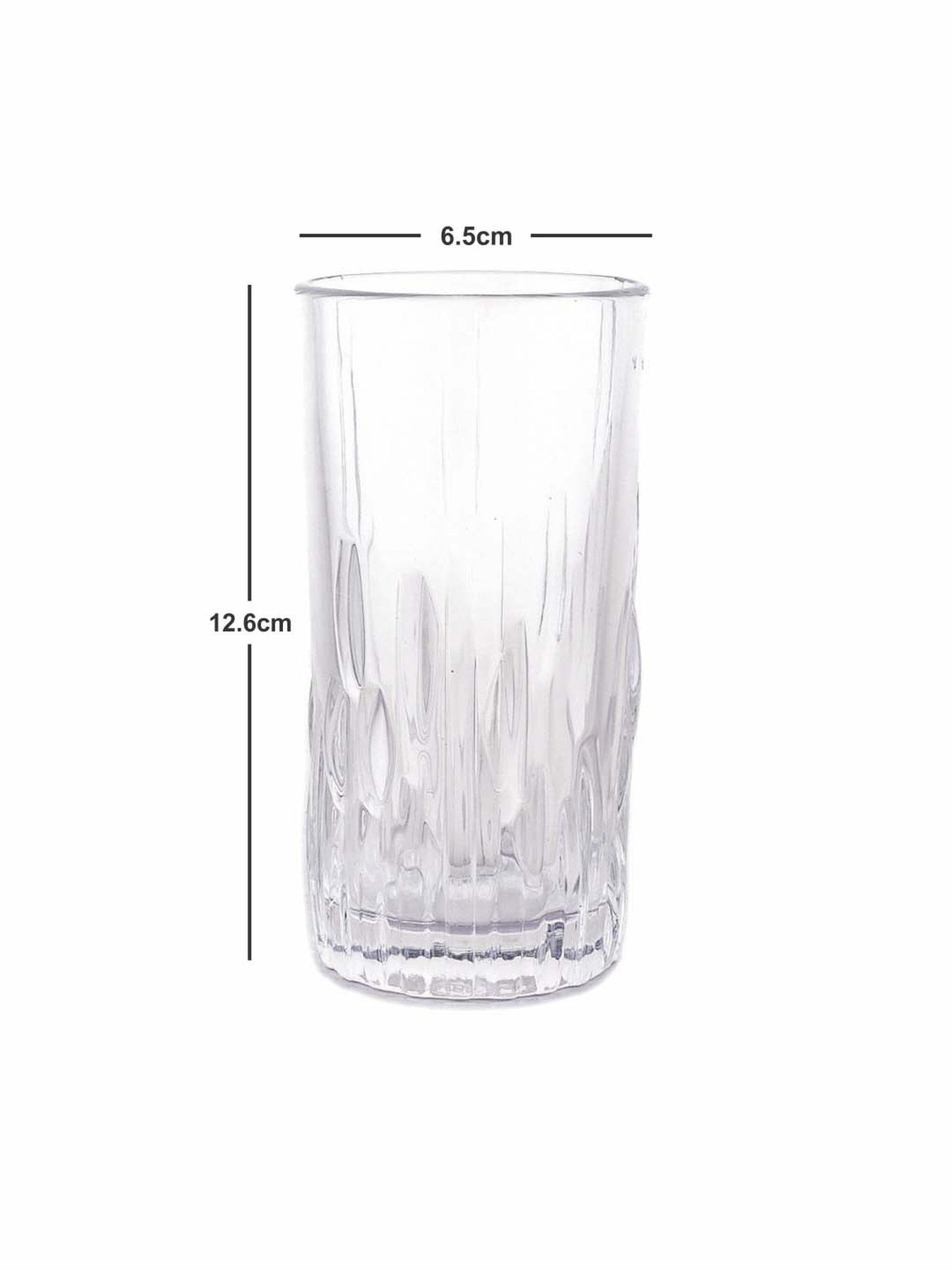 ROXX Volvic HB Transparent Drinking Glasses (260 ml) - Set of 6