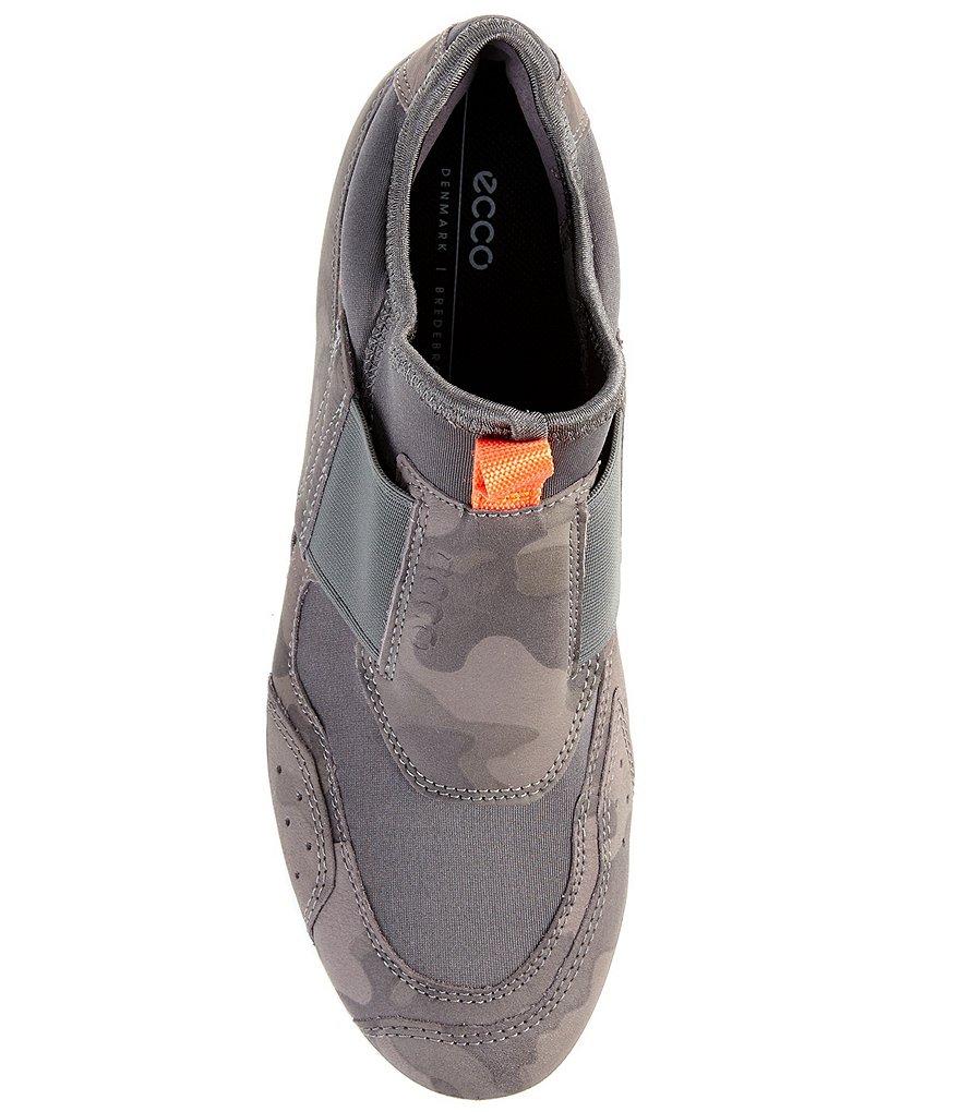 ECCO Motor Cross Camo Print Low Slip-On Sneakers