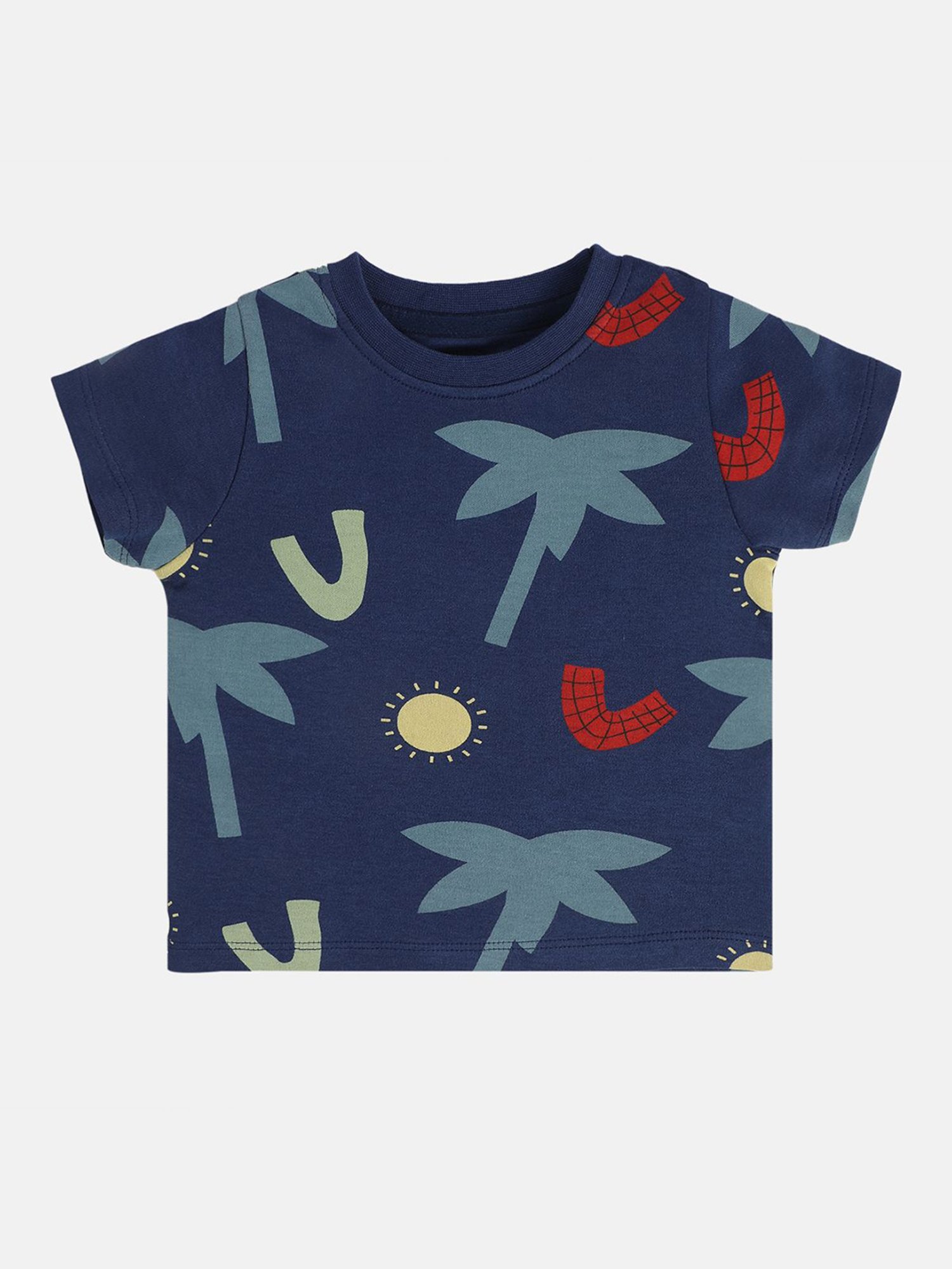 MINIKLUB Boys Navy & White Printed T-Shirt (Pack Of 2)