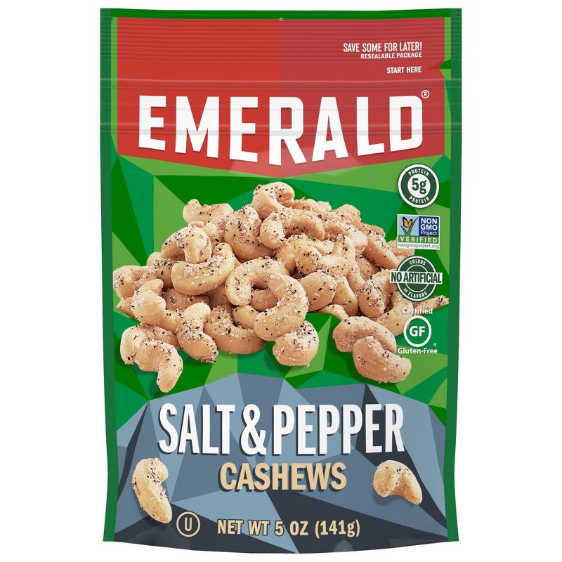 Emerald Salt And Pepper Cashews - 5oz