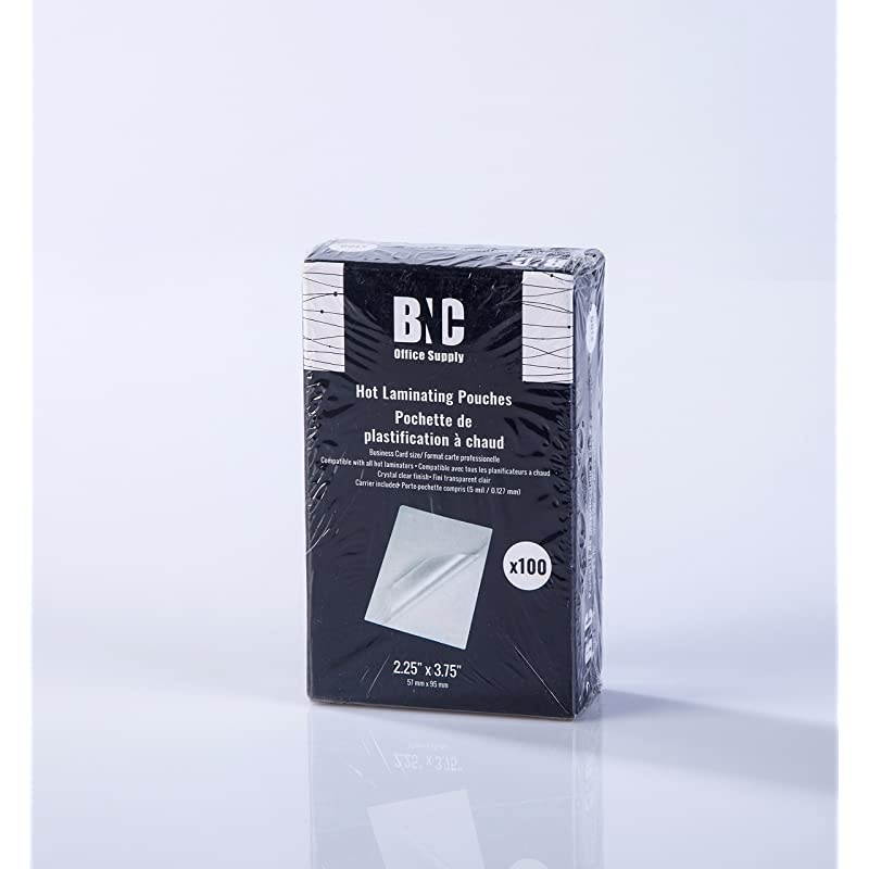 Thermal Laminating Pouches, 5 Mil Thick, 100 Pack Business Card Size 2.25 Inches by 3.75 Inches