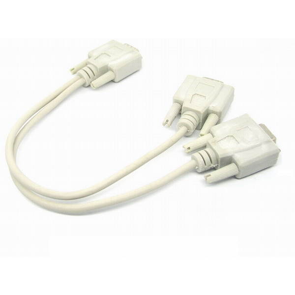 Topwin 1 To 2 VGA SVGA Monitor Y Splitter Computer Cable Lead 15 Pin For PC Computer
