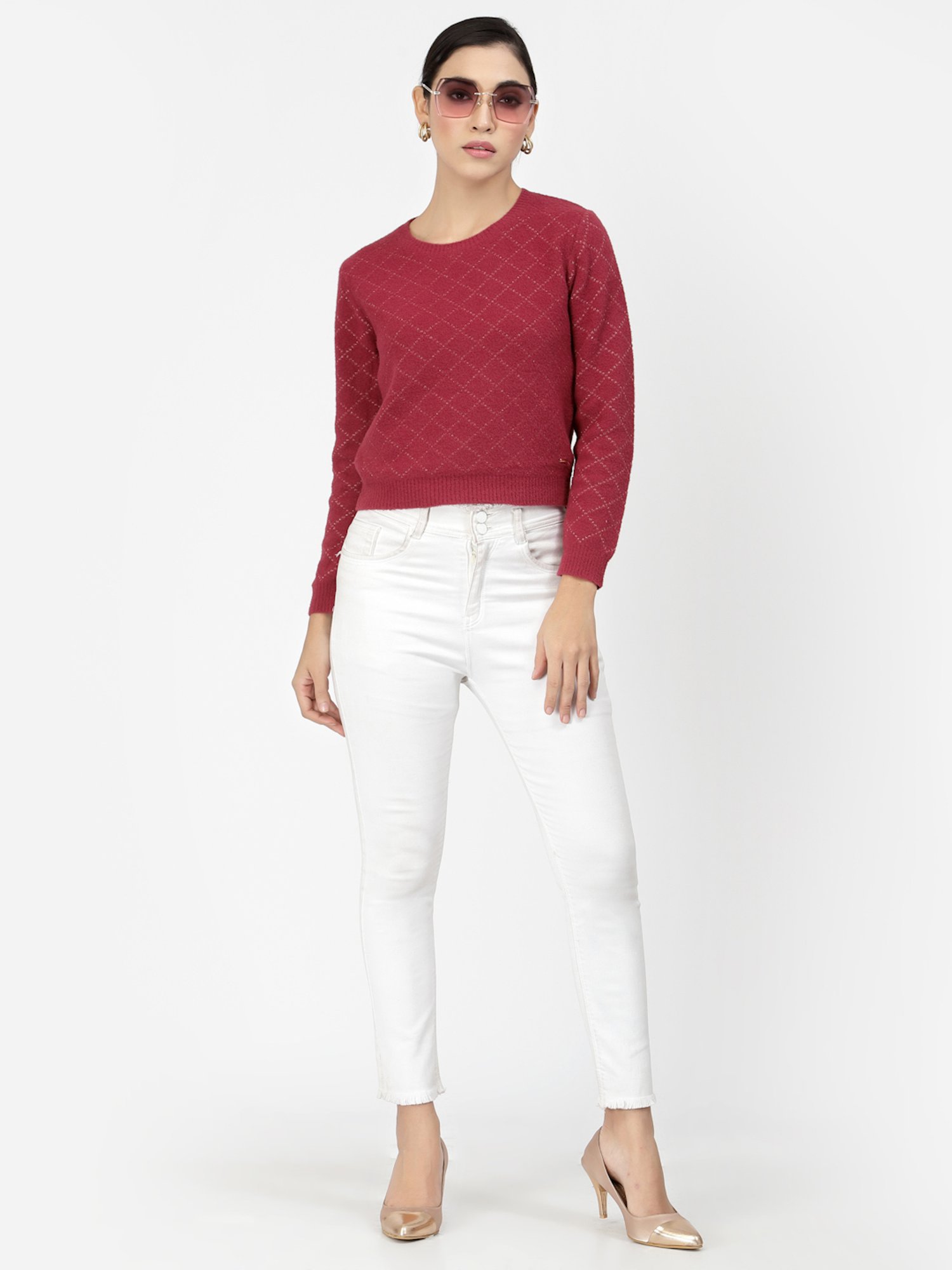 Juelle Wine Check Pullover