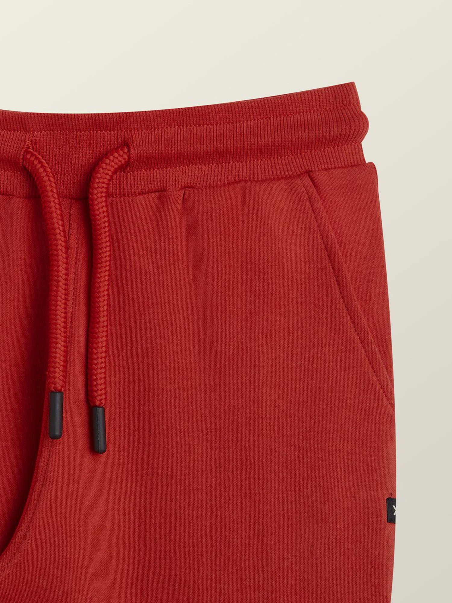 XY Life Kids Red Cotton Relaxed Fit Joggers
