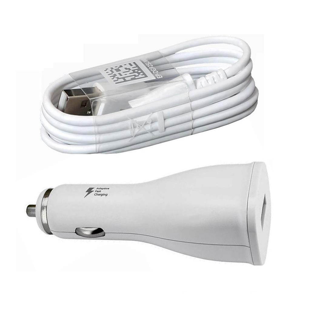 Micro USB 2.0 Amp Car/Vehicle/RV/Boat for Galaxy S2, S3, S4 & Devices from LG, HTC, Huawei & Motorola-White