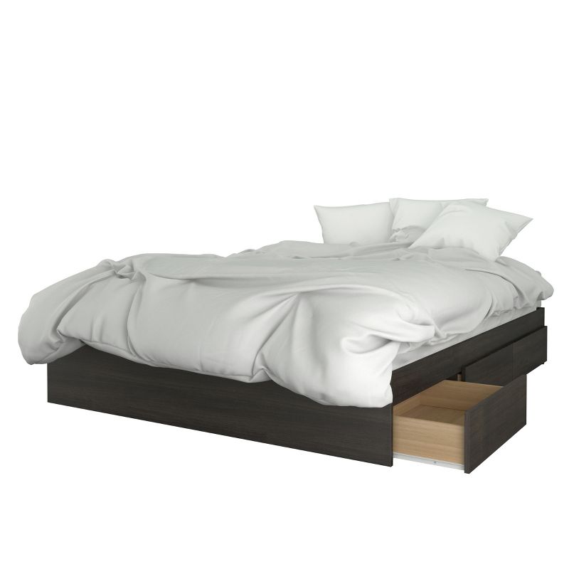 Tribeca Storage Bed and Headboard Queen Black - Nexera
