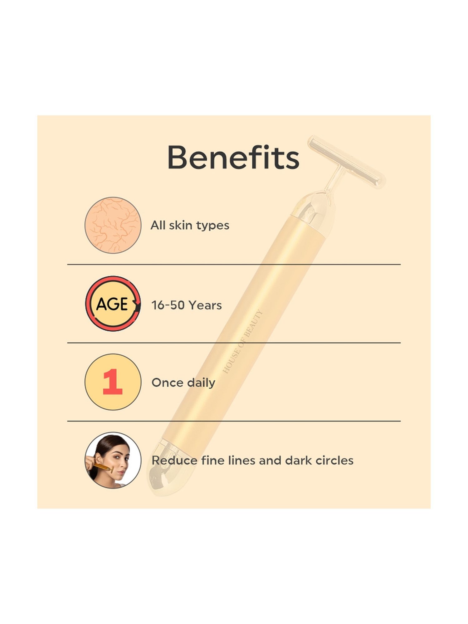 House of Beauty 24K Face Massager Kit