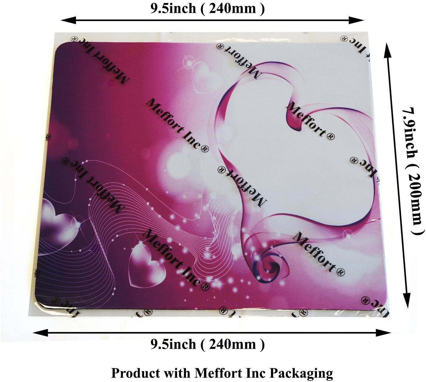 Meffort Inc Standard 9.5 x 7.9 Inch Gaming Mouse Pad - Pink Heart