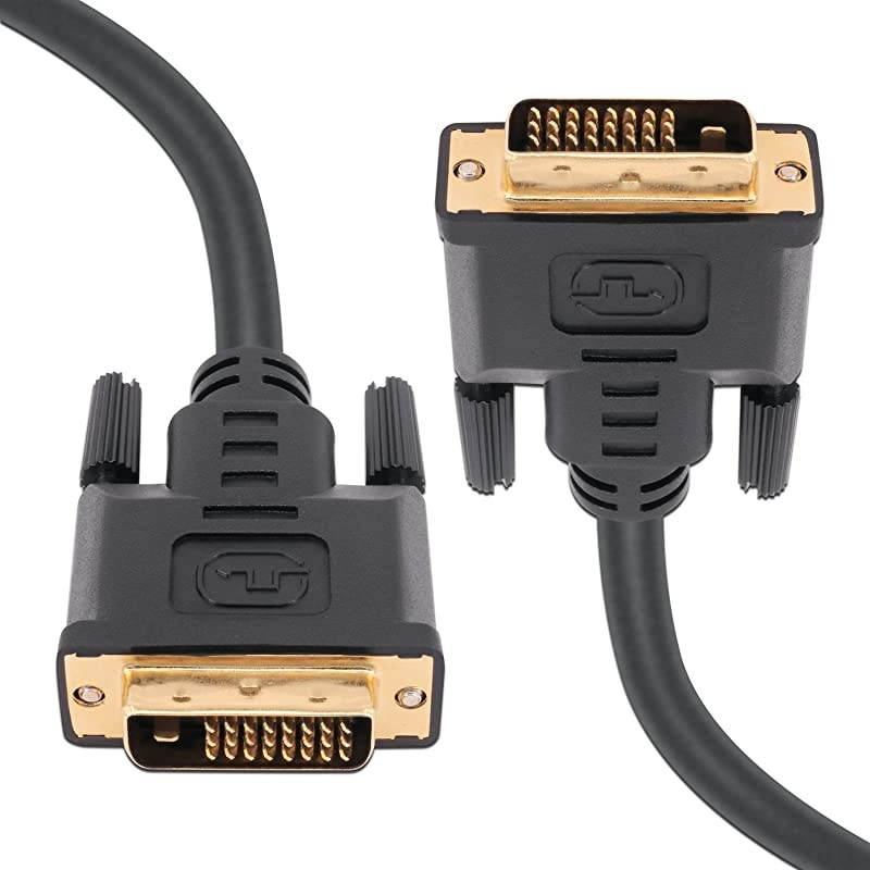 DVI Cable 50ft Dual Link 24+1 Male to Male Digital Video Cable Gold Plated with Ferrite Core Support 2560x1600144Hz for Gaming DVD Laptop HDTV and Projector